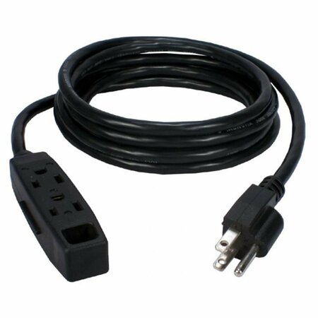 QVS 15 ft. 3-Outlet 3-Prong Power Extension Cord PC3PX-15